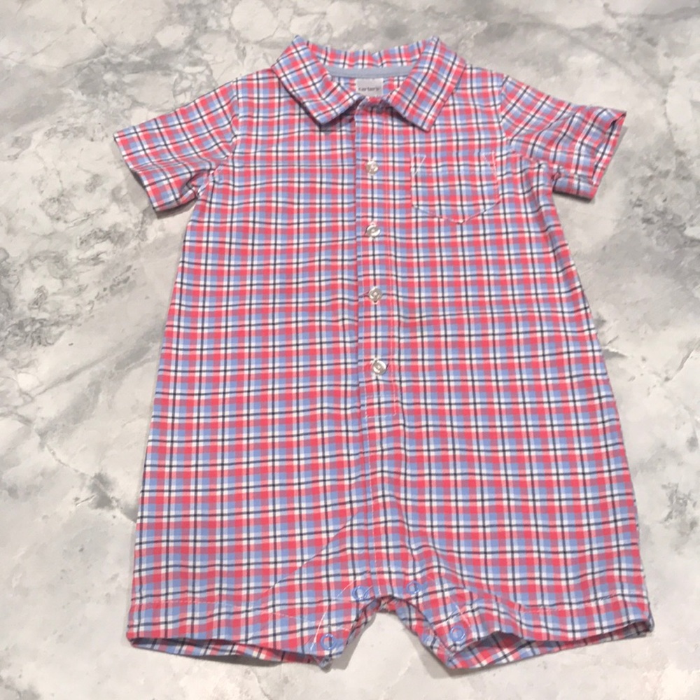 Carter’s polo onesie.